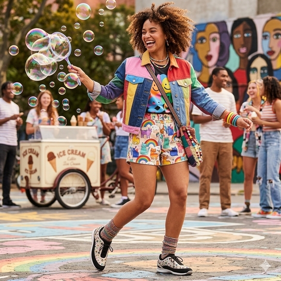 Colorful Gemstone Sneakers - Picture 6 of 6